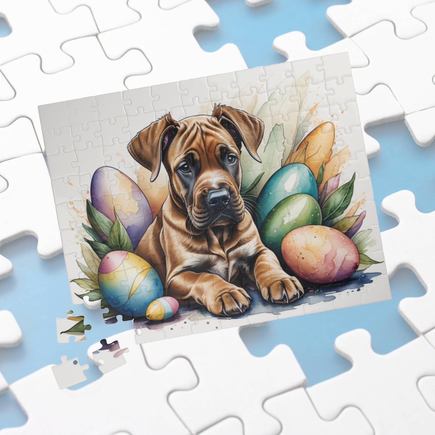 Great Dane (Fawn) Easter Puppy Puzzle - Dog Lovers, Mental Health Benefits, Holiday Fun, Mindfulness, Stress Relief, Festive Gift