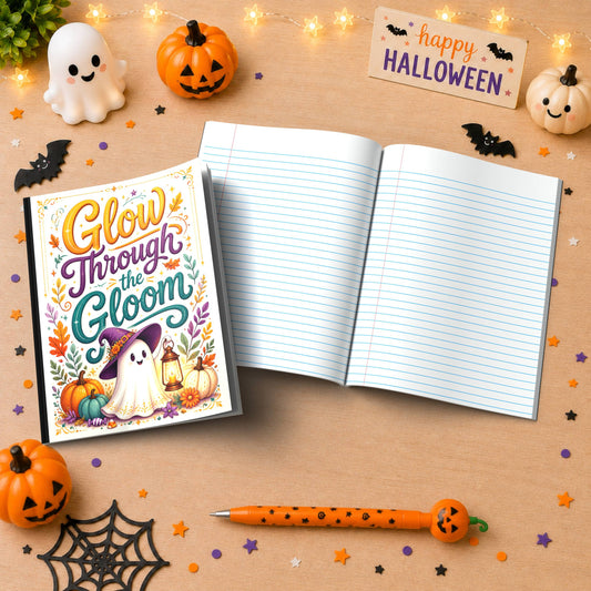 Glow Through the Gloom Halloween Themed Notebook