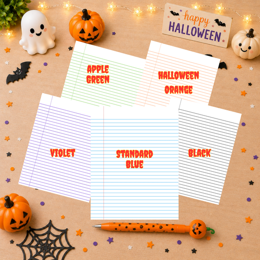 Shop our halloween wide ruled composition notebook halloween journal dark brown featuring the Violet Lined style option from MySisterIsASurvivor.