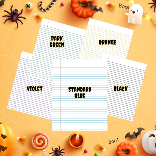 Shop our spook the stigma composition notebook featuring the Violet Lined style option from MySisterIsASurvivor.