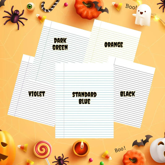 Shop our halloween wide ruled composition notebook halloween journal dark brown featuring the Violet Lined style option from MySisterIsASurvivor.