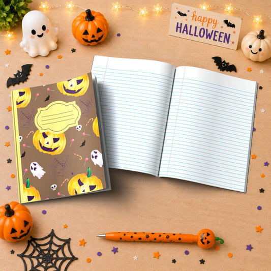 Shop our halloween wide ruled composition notebook halloween journal brown featuring the Dark Green Lined style option from MySisterIsASurvivor.