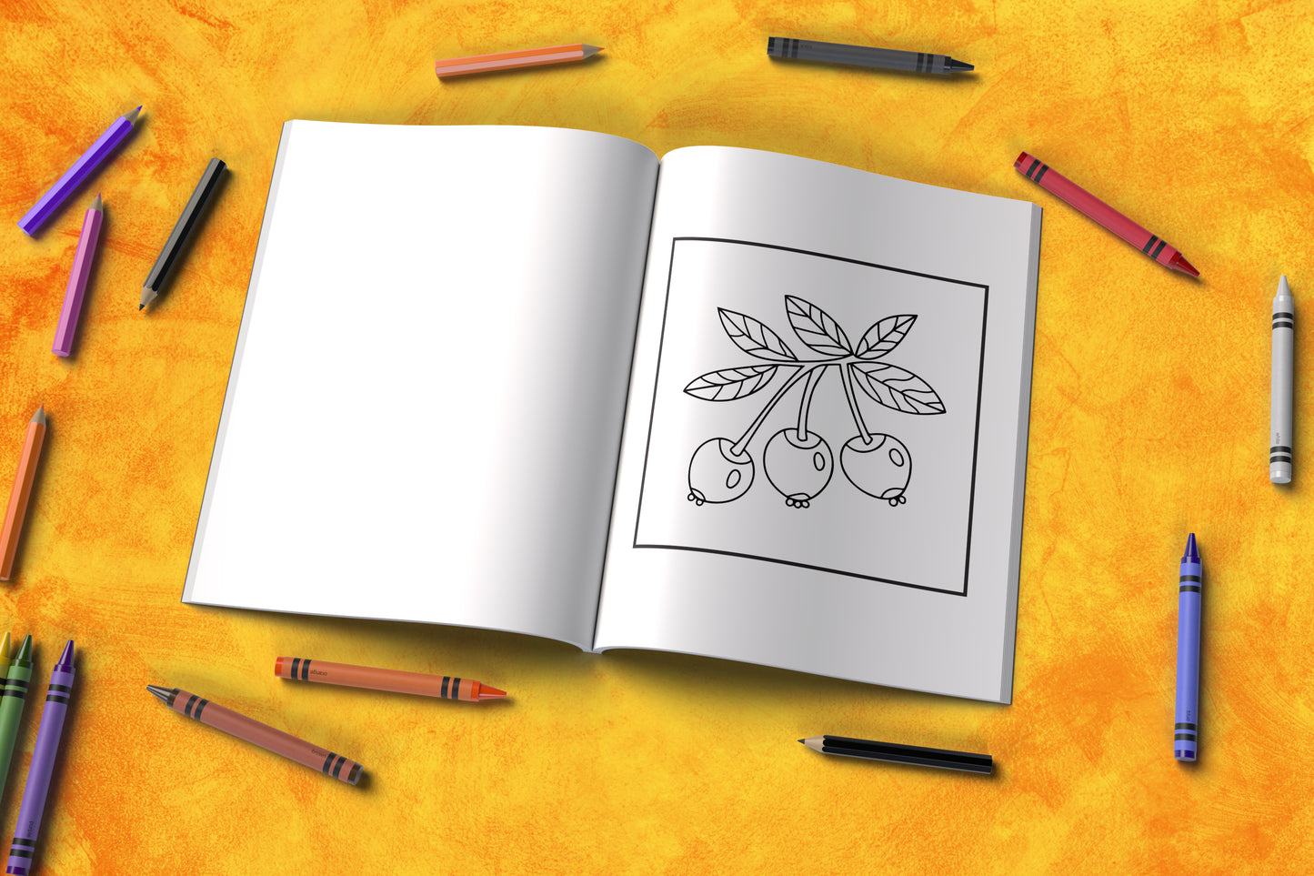 Harvest-themed Thanksgiving coloring book with peaceful fall scenes