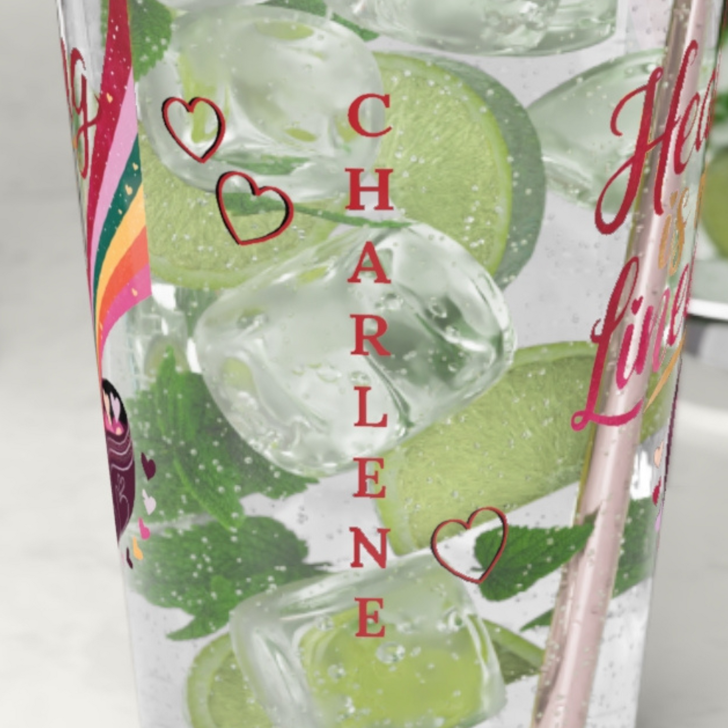 Healing is Not Linear: Personalized Valentine's Day Affirmation Pint Glass – Valentine's Day Self-Care Gift, Mindful Positivity Drinkware