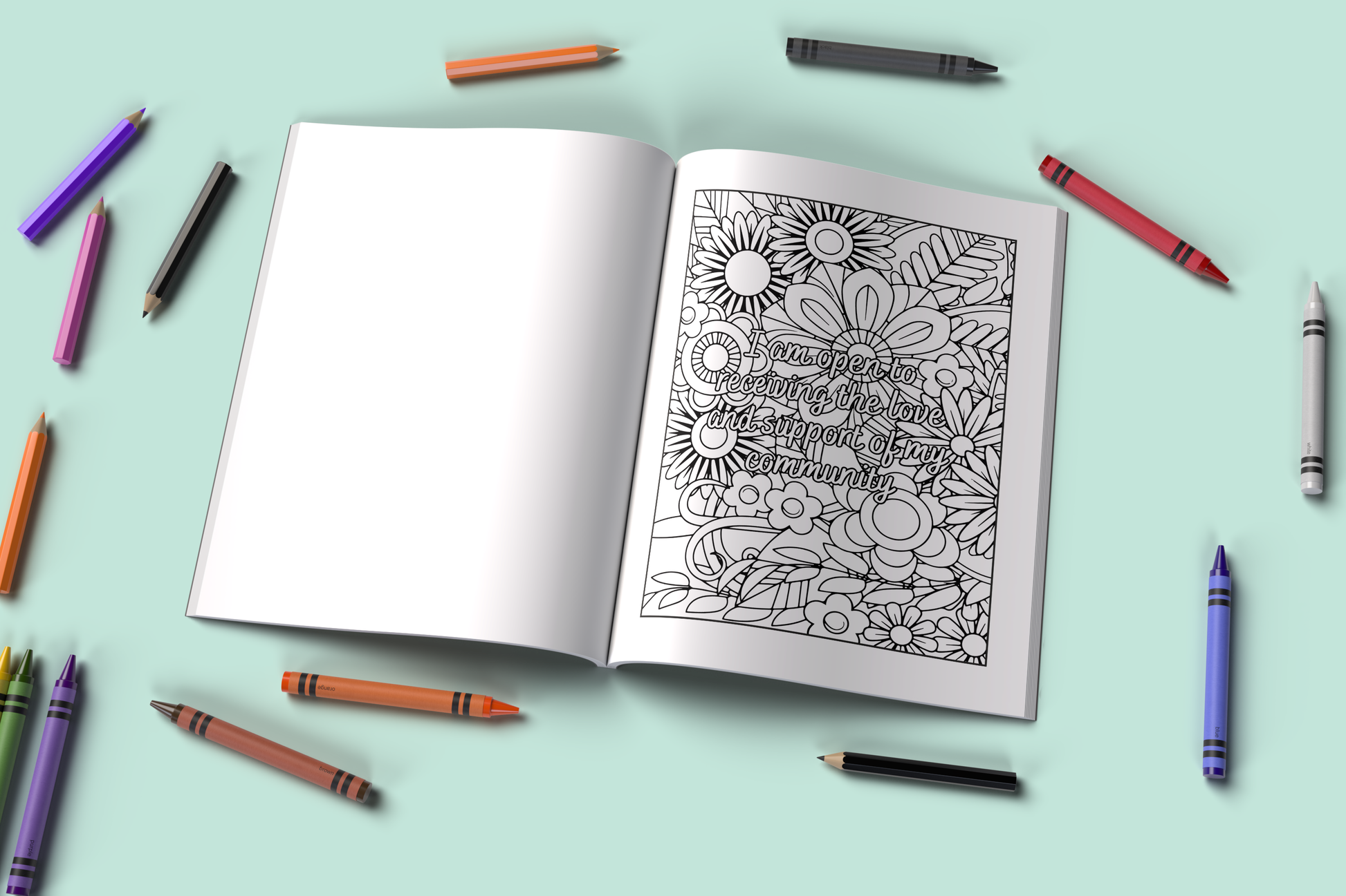 Floral coloring book with endless blossoms and intricate patterns