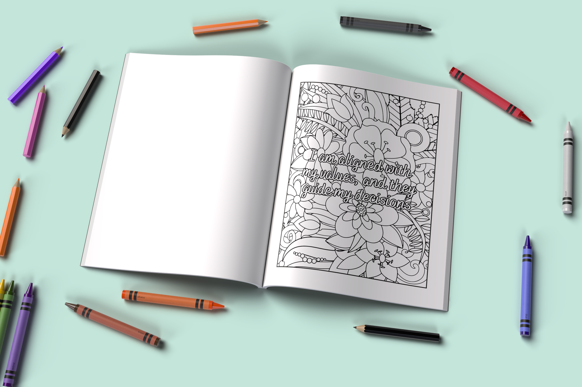 Floral coloring book with endless blossoms and intricate patterns
