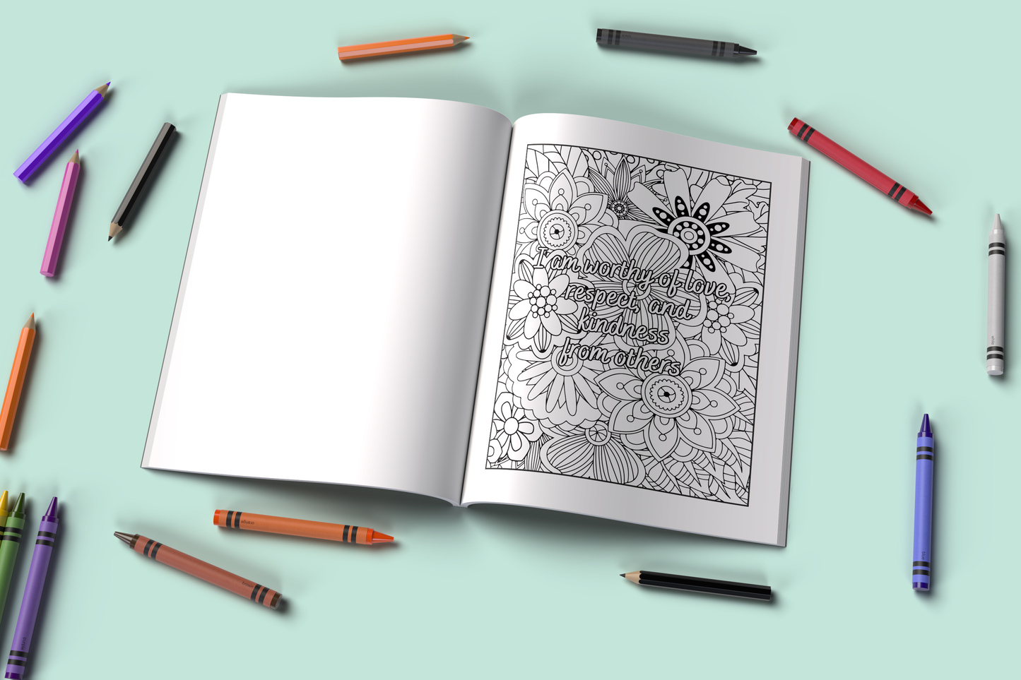 Floral coloring book with endless blossoms and intricate patterns