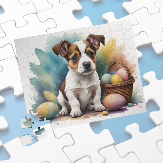 Jack Russell Terrier (Brown & White) Easter Puppy Puzzle - Dog Lovers, Mental Health Benefits, Holiday Fun, Mindfulness, Stress Relief, Festive Gift