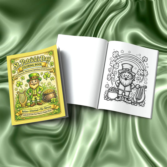 Shop our premium st patricks day coloring book lucky shamrocks mischievous leprechauns irish treasures from MySisterIsASurvivor.