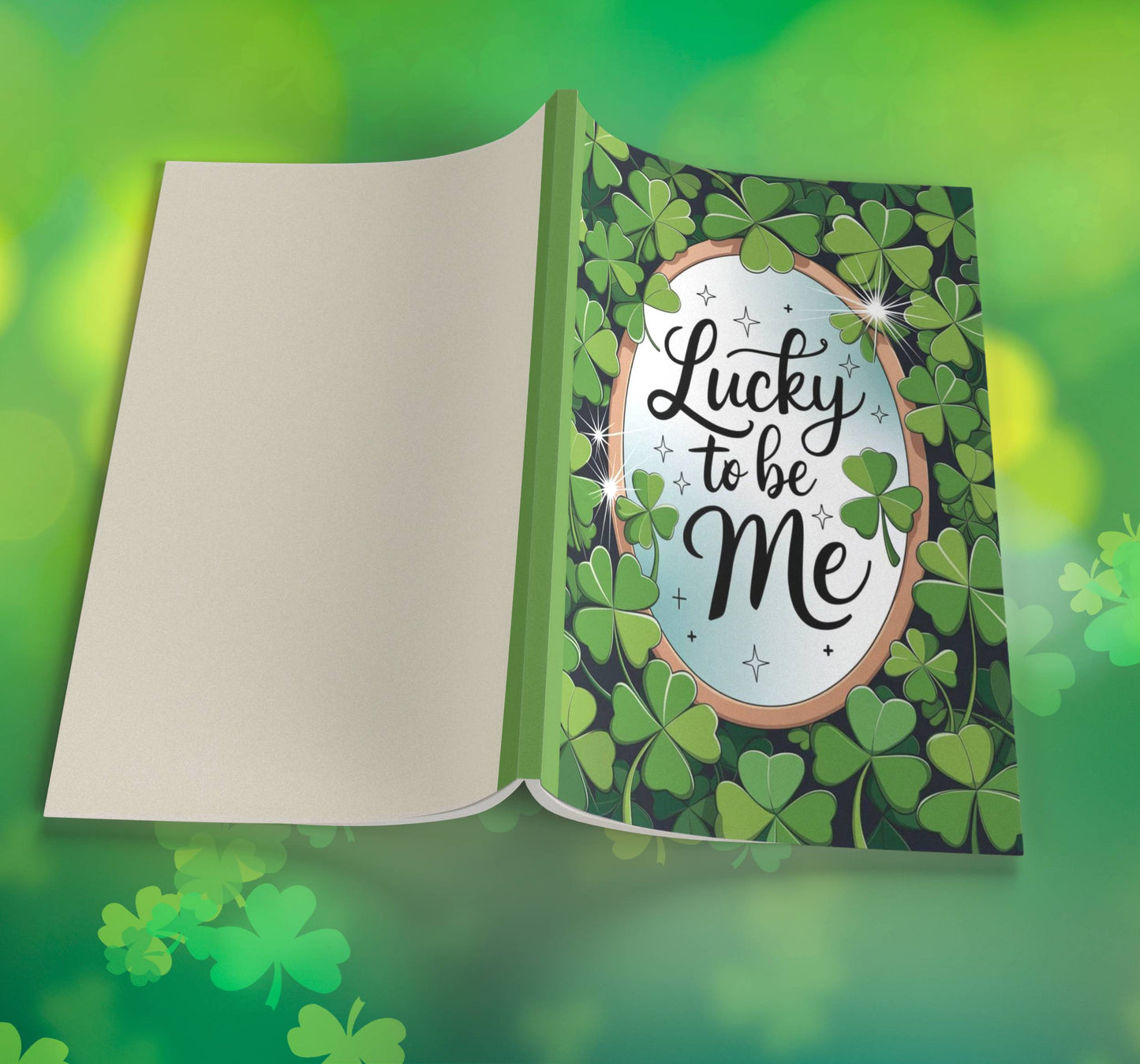 Lucky To Be Me Premium St. Patrick's Day Composition Notebook Journal with Wide-Ruled Lines