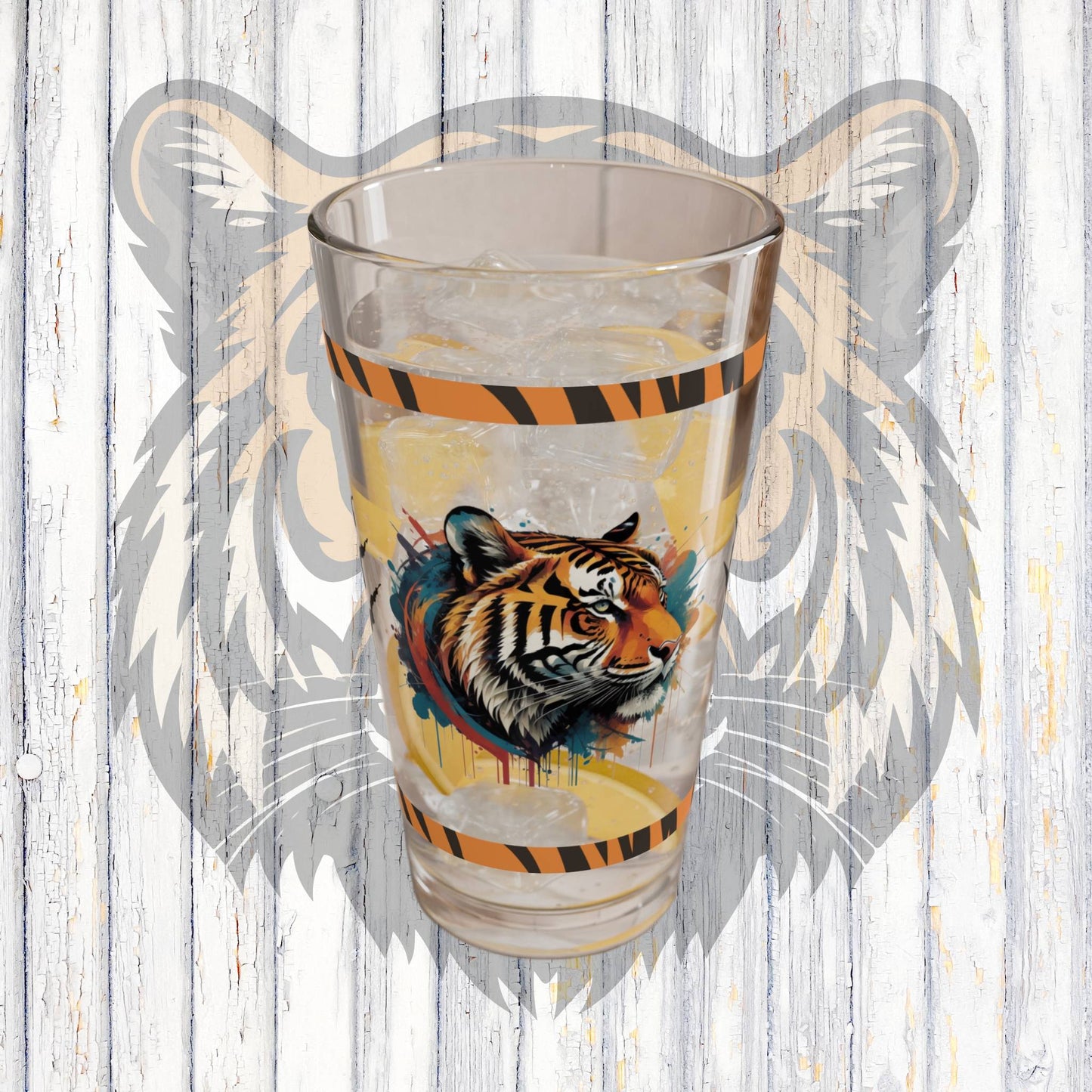 Mental Health Maneuver Tiger Unleashed 16oz Tiger Pint Glass - Inspiring Strength, Courage, and Empowerment