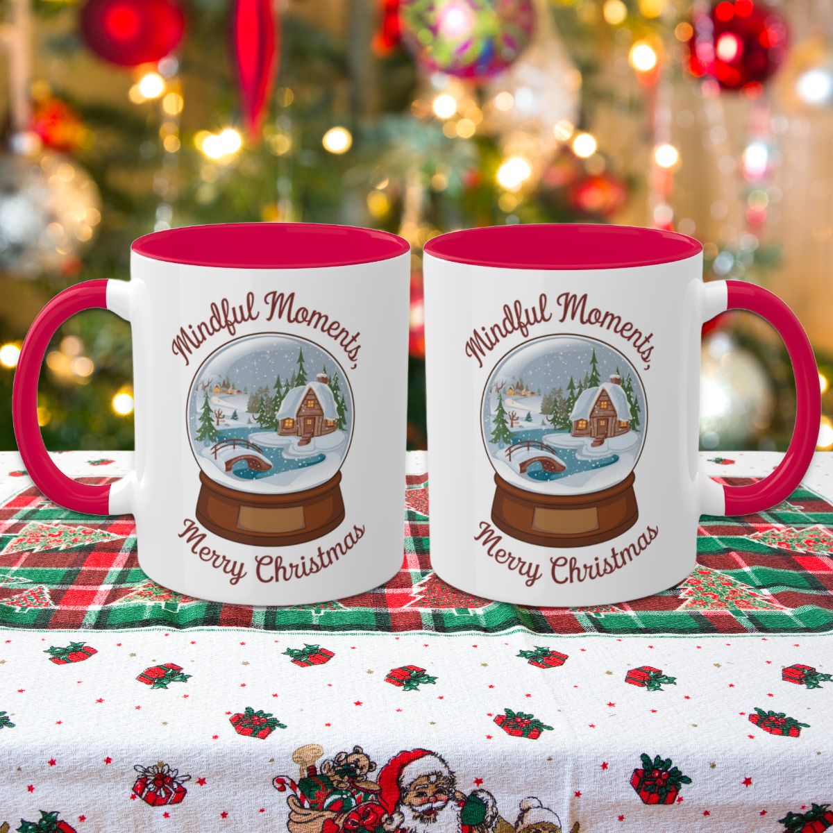 Mindful Moments, Merry Christmas - Colorful Christmas Mugs, 11oz