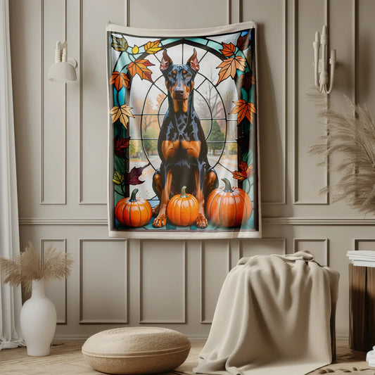 Shop our doberman dog velveteen plush blanket 3 featuring the 50" × 60" style option from MySisterIsASurvivor.