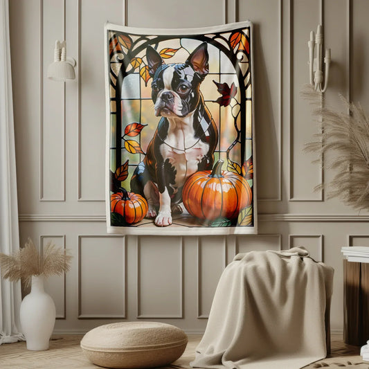 Shop our boston terrier dog velveteen plush blanket 3 featuring the 50" × 60" style option from MySisterIsASurvivor.
