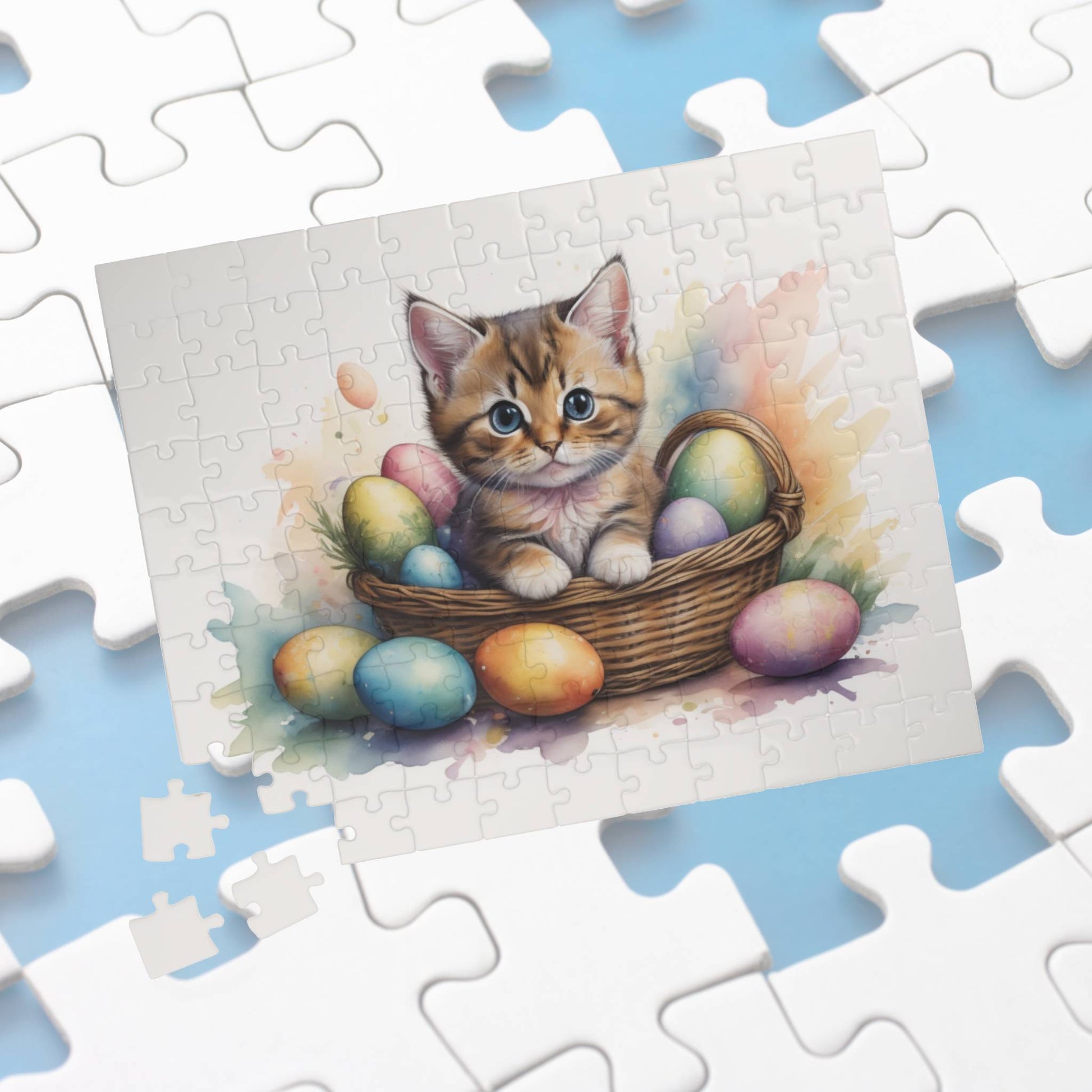 Munchkin Easter Kitten Puzzle - Cat Lovers, Mental Health Benefits, Holiday Fun, Mindfulness, Stress Relief, Festive Gift