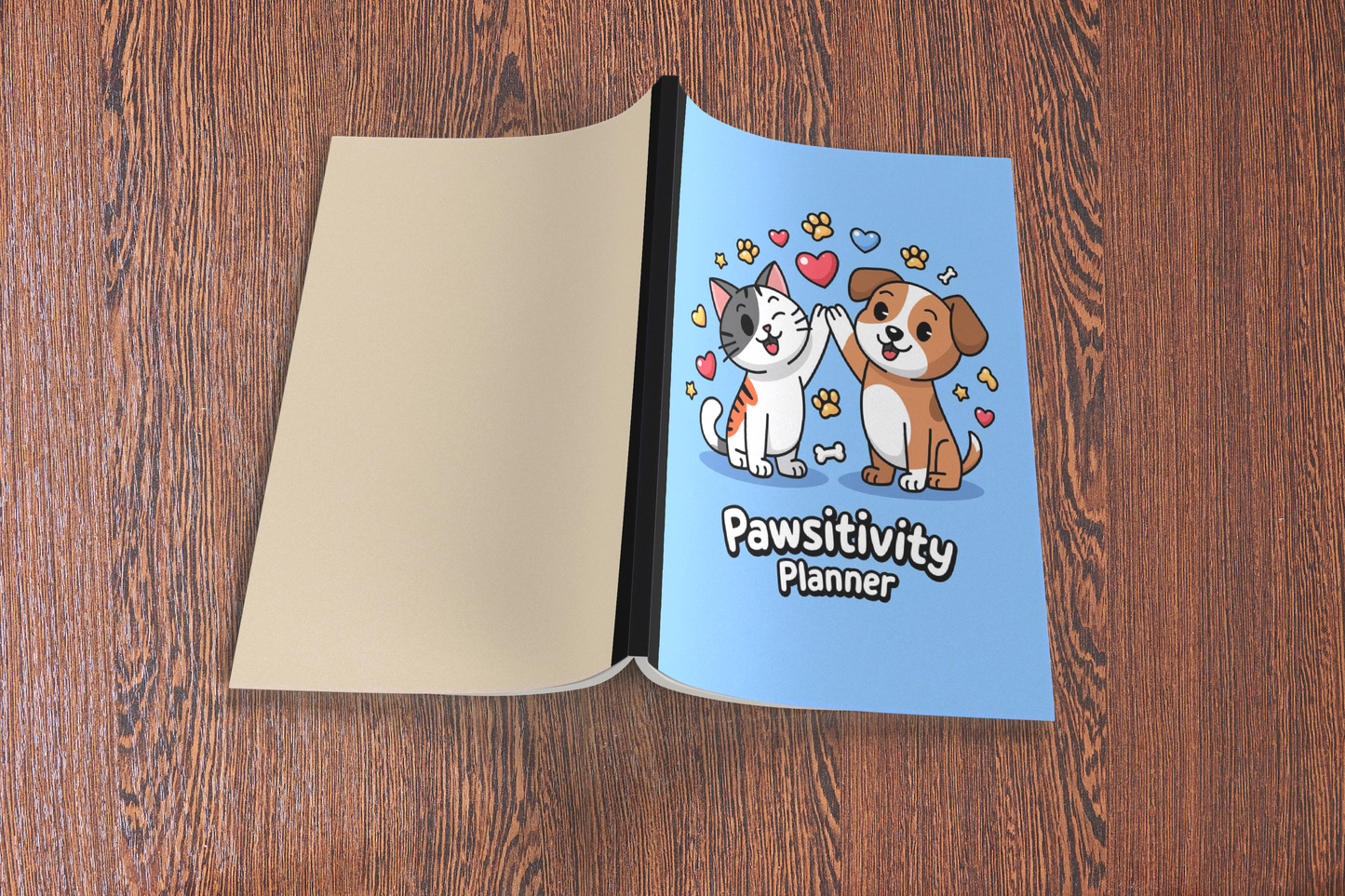 Pawsitivity Planner Composition Notebook for Journaling, Therapy, Self-Care, Anxiety, Mindfulness, Affirmations & Wellness Writing