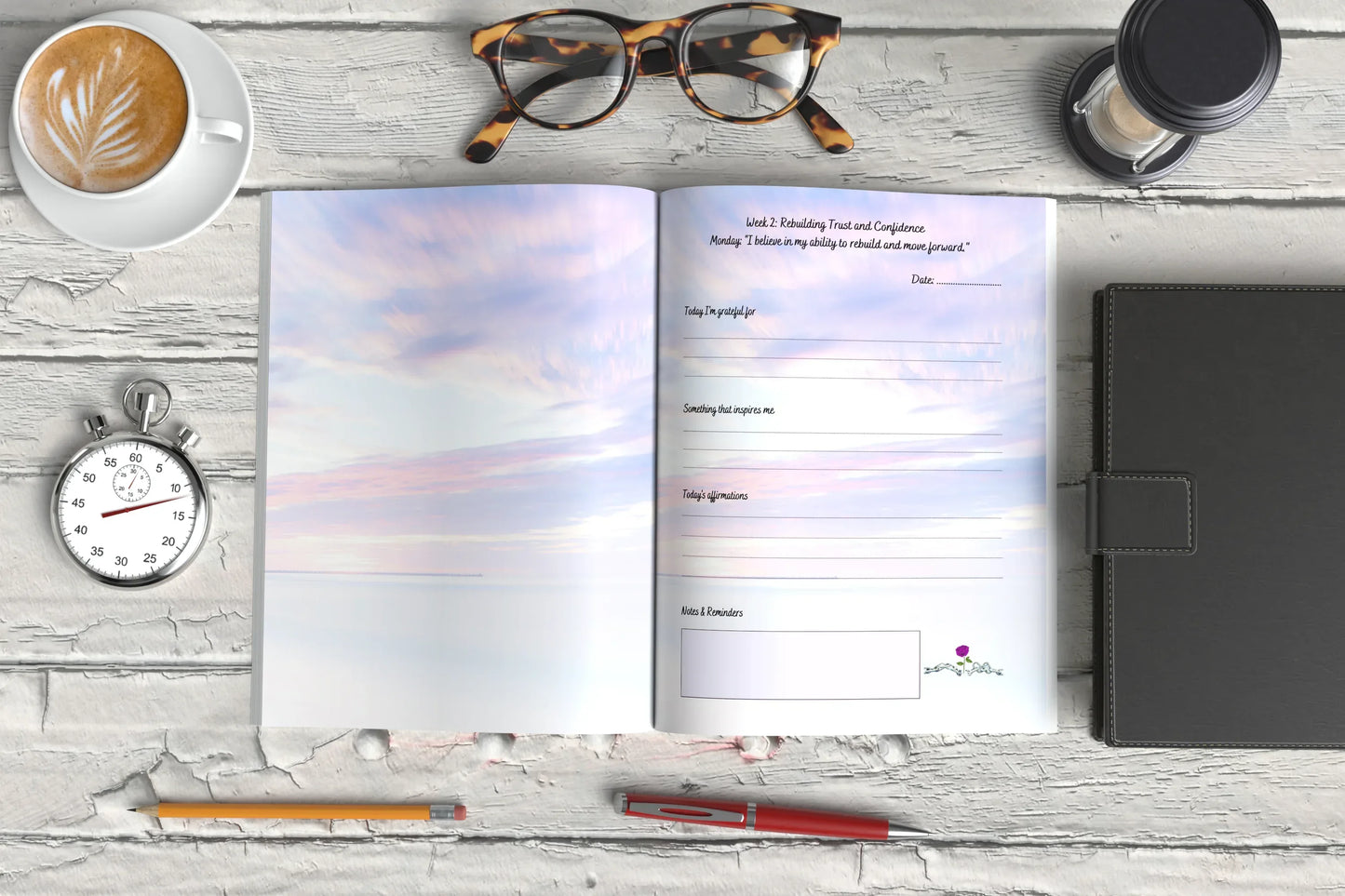 Shop our premium unbroken monthly affirmation gratitude journal 7 44 x 9 68 in from MySisterIsASurvivor.