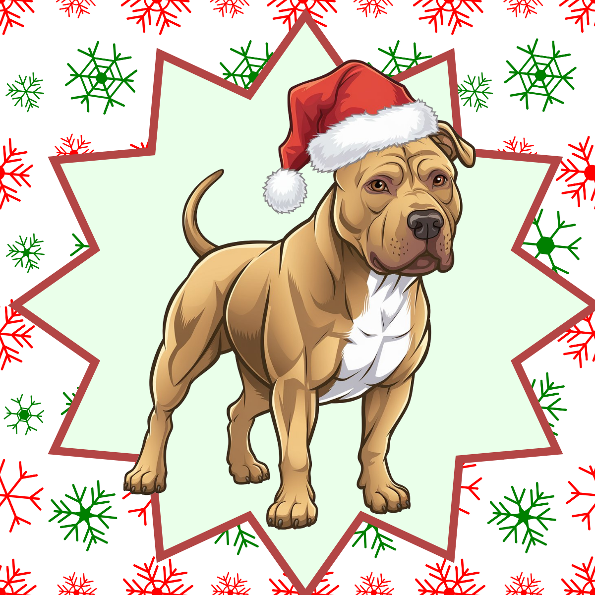 Pitbull (Buckskin) Personalized Velveteen Plush Blanket - "Bark The Halls" | Cozy Holiday Gift for Dog Lovers
