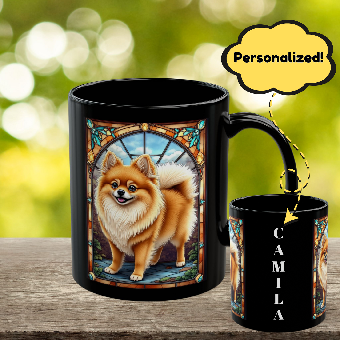 Pomeranian (Orange Sable) Personalized Dog Breed Mug, Pet Lover Mug, Dog Coffee Mug, Custom Name Mug, Dog Lover Gift, Dog-Themed Mug