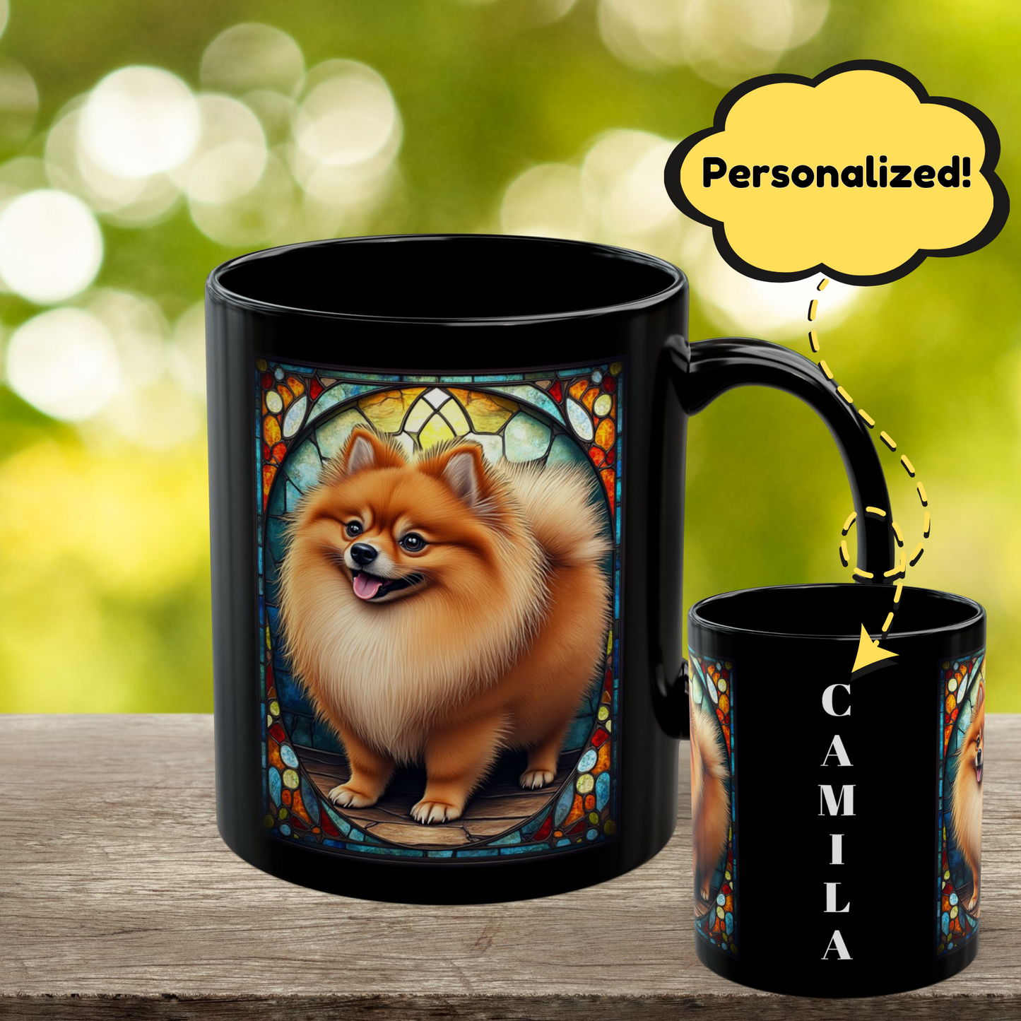 Pomeranian (Red Sable) Personalized Dog Breed Mug, Pet Lover Mug, Dog Coffee Mug, Custom Name Mug, Dog Lover Gift, Dog-Themed Mug