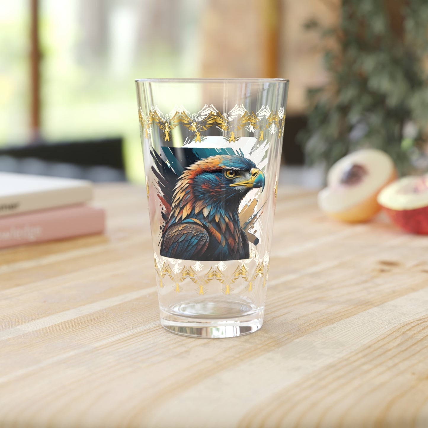 Raptor Resilience 16oz Eagle Pint Glass - Symbol of Strength, Resilience, and Mental Health Awareness