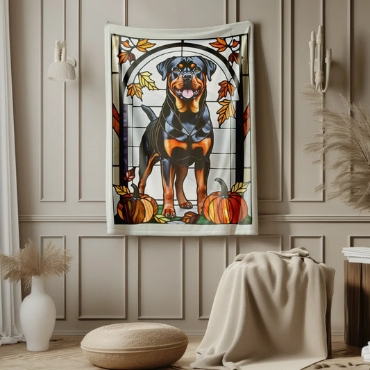 Shop our rottweiler dog velveteen plush blanket 1 featuring the 50" × 60" style option from MySisterIsASurvivor.