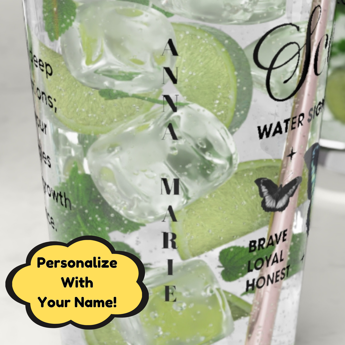 Scorpio custom astrology pint glass, 16oz zodiac star sign birthday drinkware gift