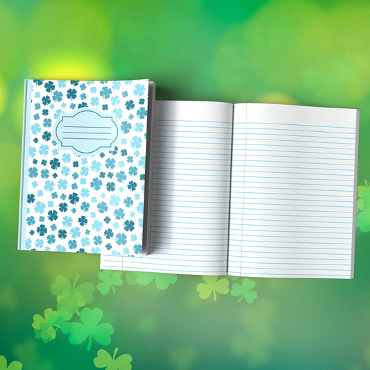 Shamrock Composition Notebook – Premium St. Patrick's Day Journal with Wide-Ruled Lines (S12)