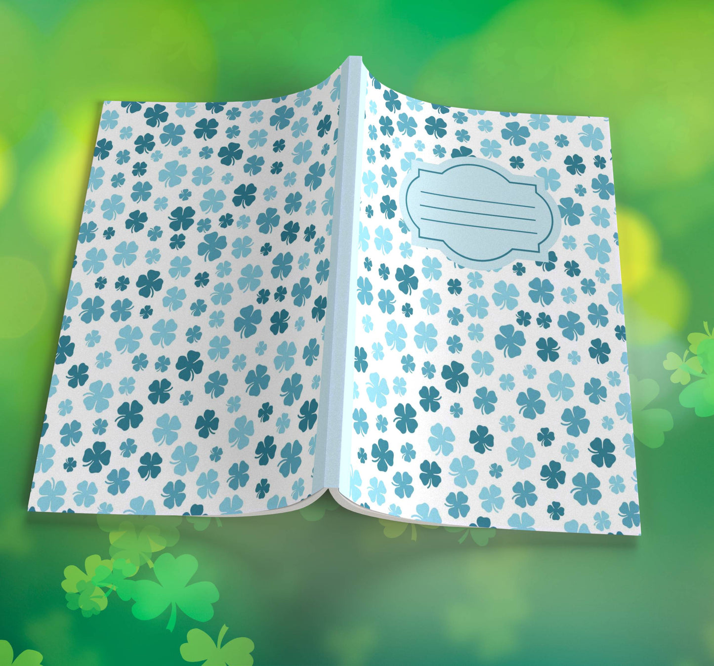 Shamrock Composition Notebook – Premium St. Patrick's Day Journal with Wide-Ruled Lines (S12)
