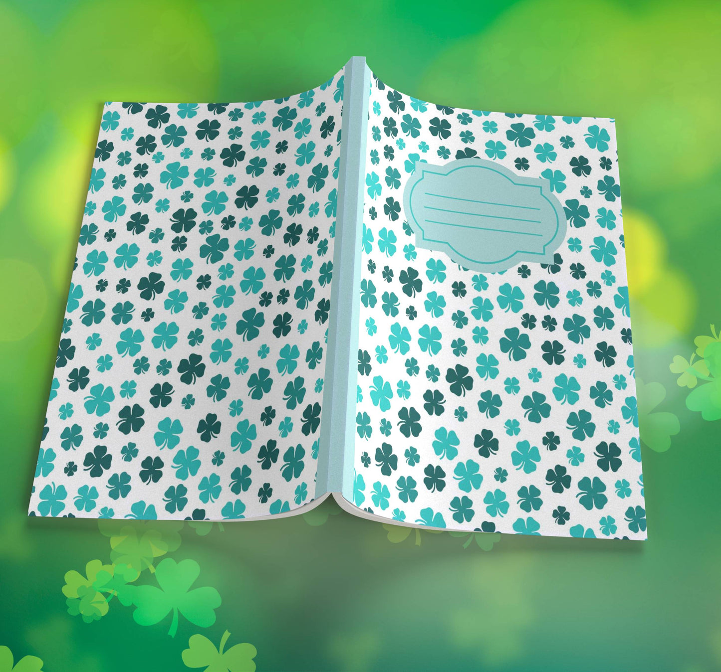 Shamrock Composition Notebook – Premium St. Patrick's Day Journal with Wide-Ruled Lines (S13)