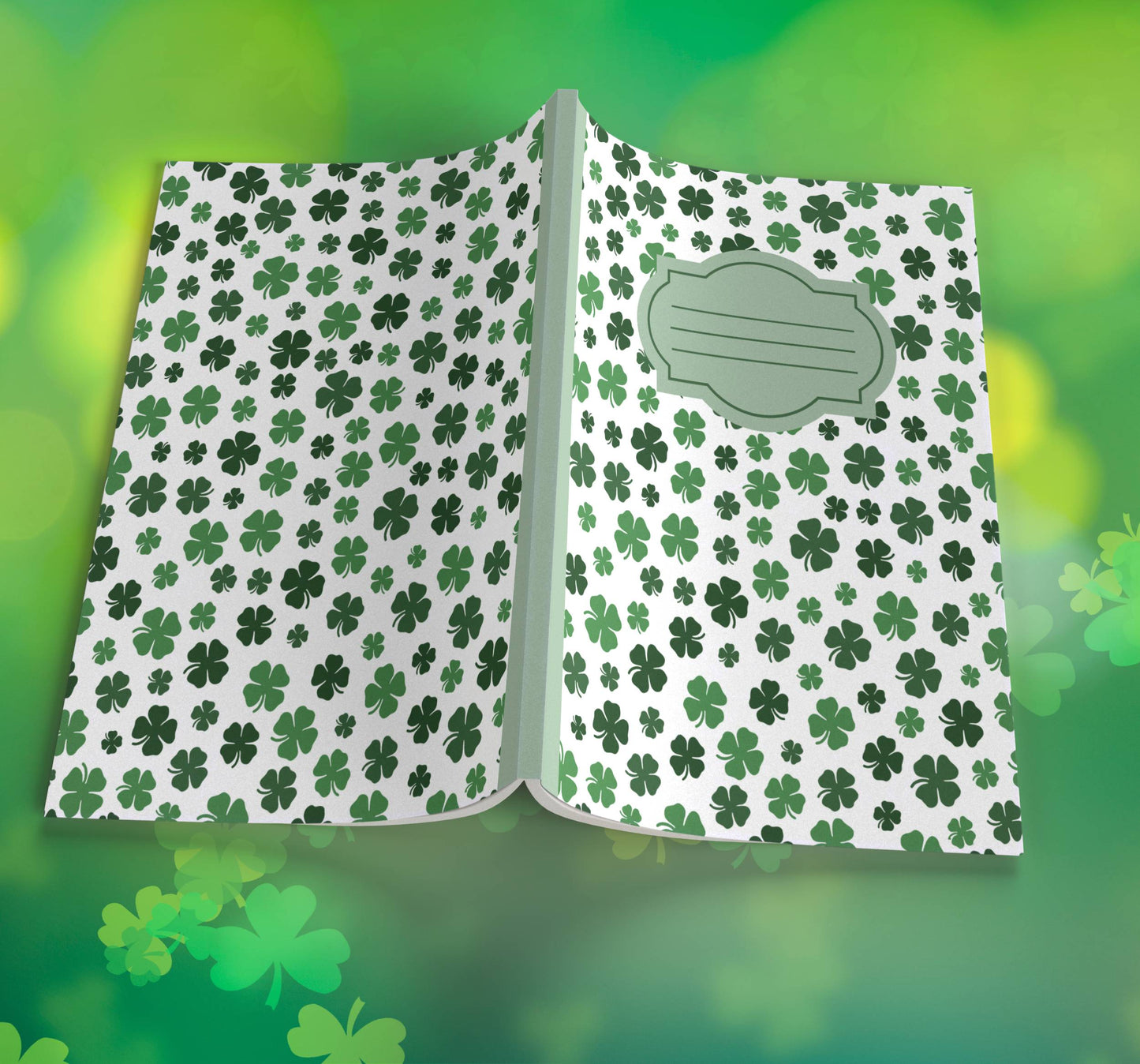 Shamrock Composition Notebook – Premium St. Patrick's Day Journal with Wide-Ruled Lines (S17)