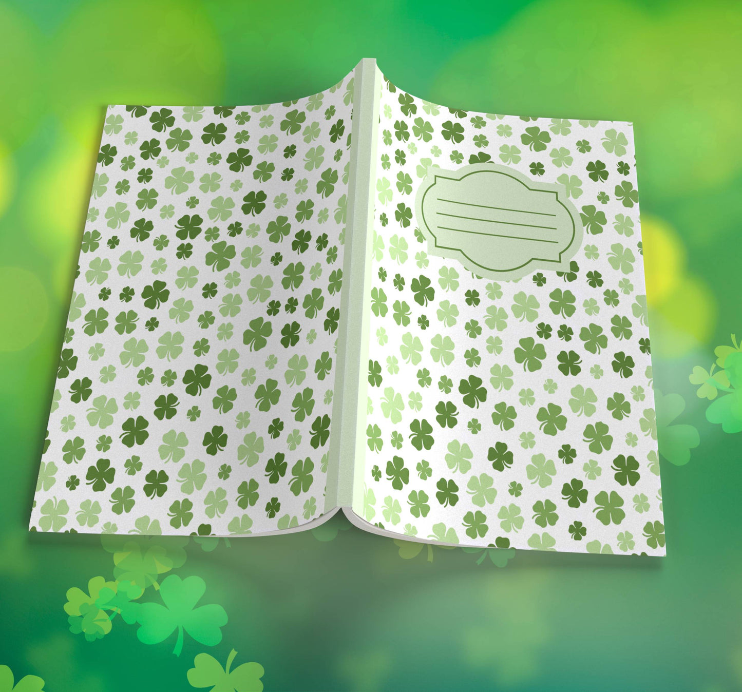 Shamrock Composition Notebook – Premium St. Patrick's Day Journal with Wide-Ruled Lines (S19)