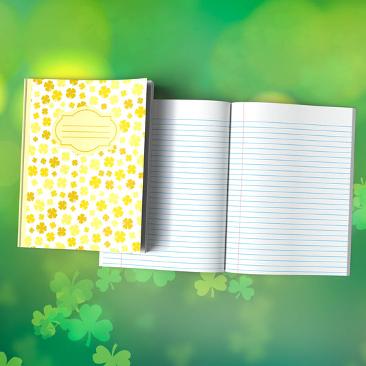 Shamrock Composition Notebook – Premium St. Patrick's Day Journal with Wide-Ruled Lines (S1)