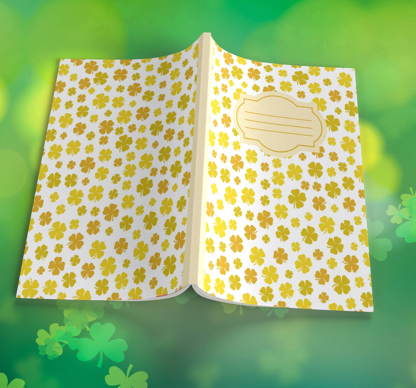 Shamrock Composition Notebook – Premium St. Patrick's Day Journal with Wide-Ruled Lines (S2)