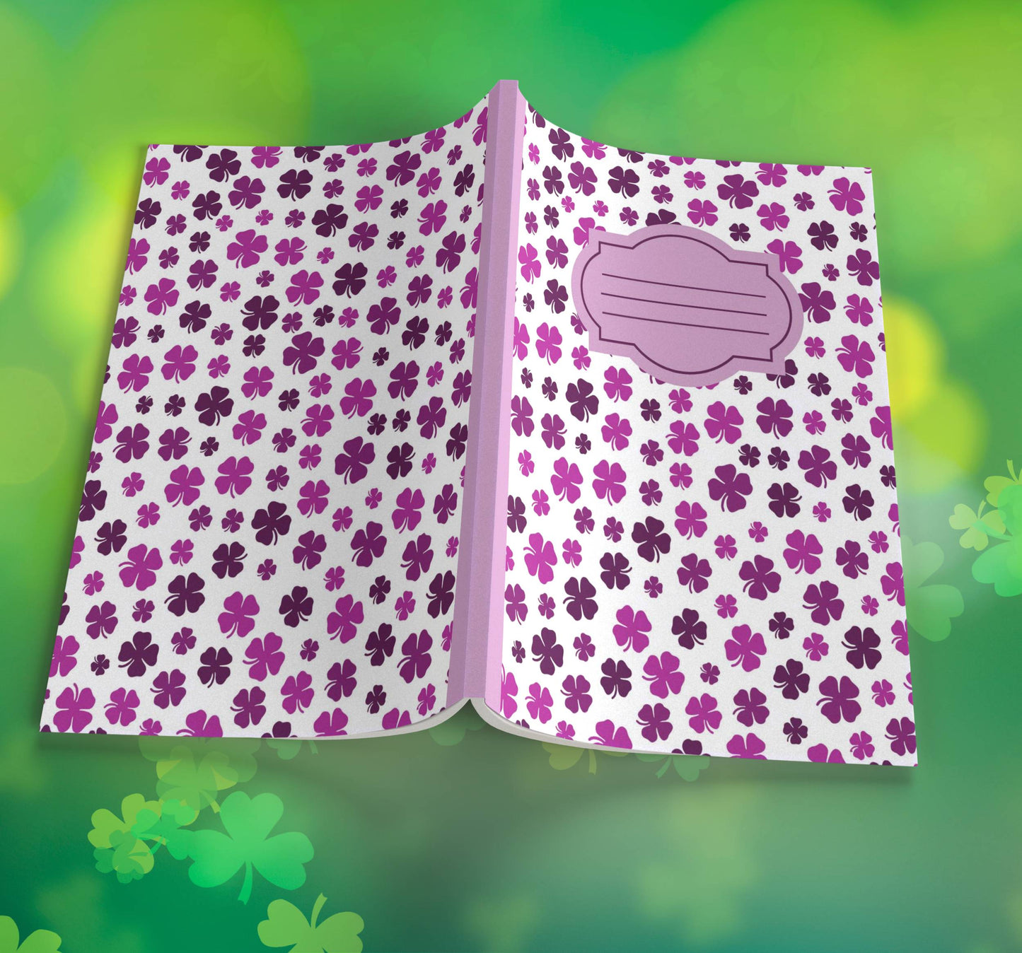 Shamrock Composition Notebook – Premium St. Patrick's Day Journal with Wide-Ruled Lines (S6)