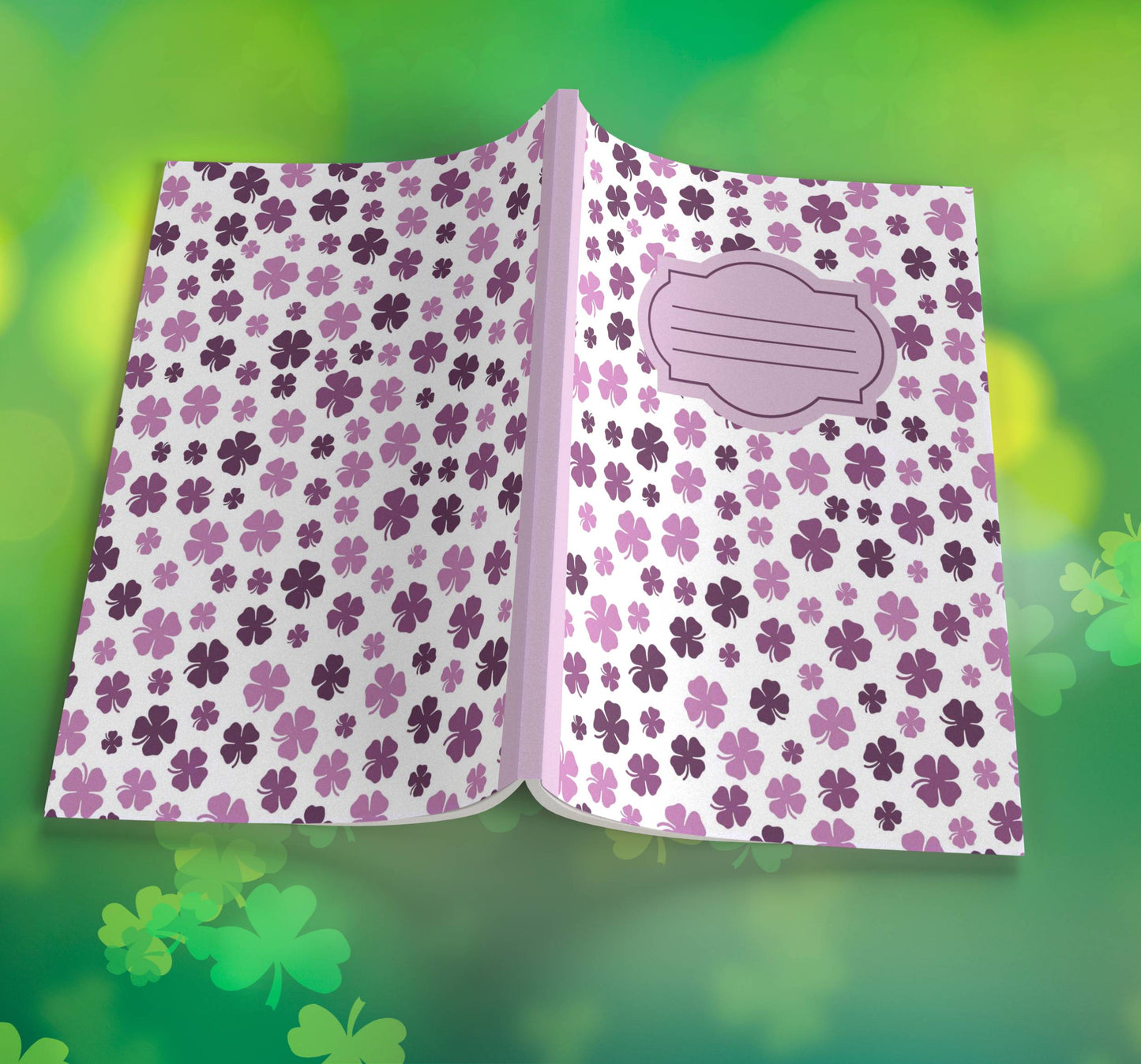 Shamrock Composition Notebook – Premium St. Patrick's Day Journal with Wide-Ruled Lines (S7)