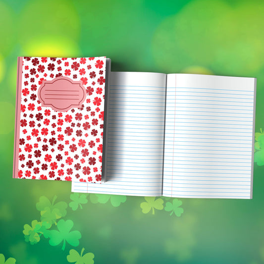 Shamrock Composition Notebook – Premium St. Patrick's Day Journal with Wide-Ruled Lines (S8)