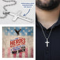 Some Heroes Never Came Home engraved cross - military memorial gift honoring fallen soldiers and their sacrifice