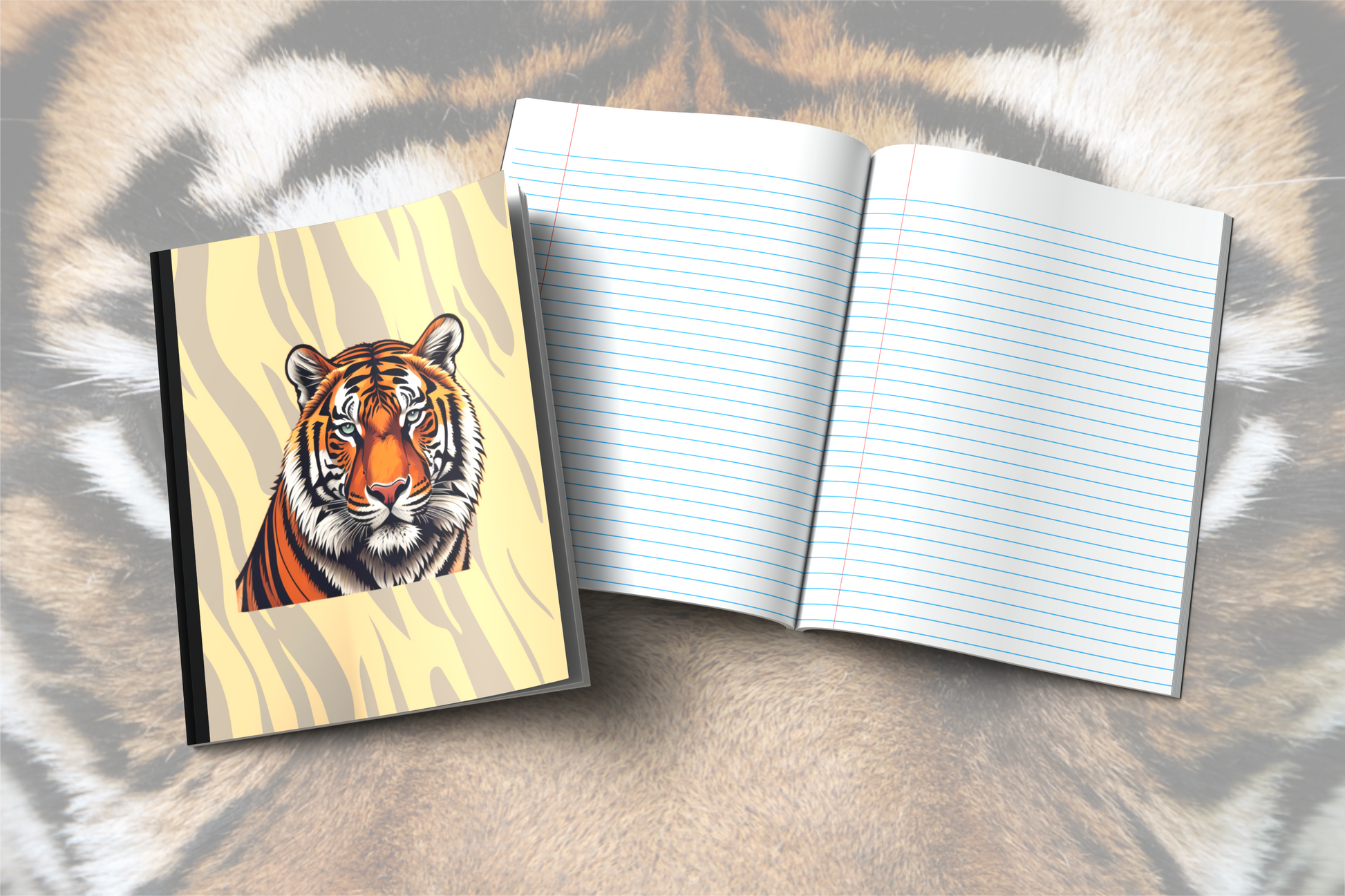 Strength Unleashed: Tiger-Themed Composition Notebook