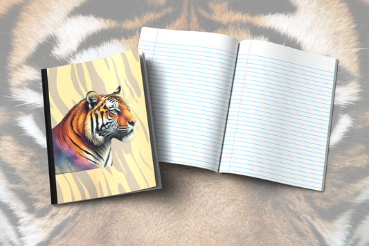 Striped Serenity A Tiger's Mental Journey: Tiger-Themed Composition Notebook