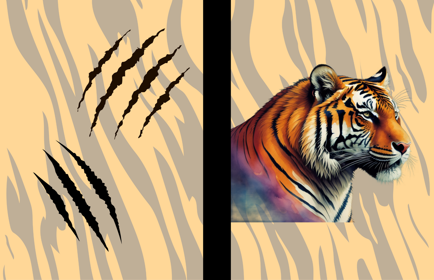 Striped Serenity A Tiger's Mental Journey: Tiger-Themed Composition Notebook