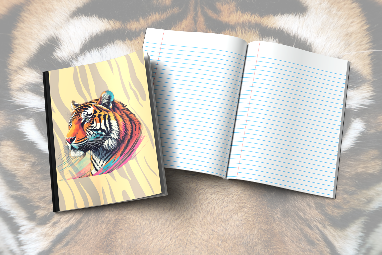 Stripes of Strength Mental Wellness Tiger: Tiger-Themed Composition Notebook
