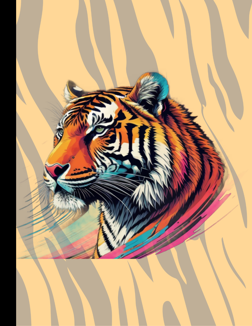 Stripes of Strength Mental Wellness Tiger: Tiger-Themed Composition Notebook
