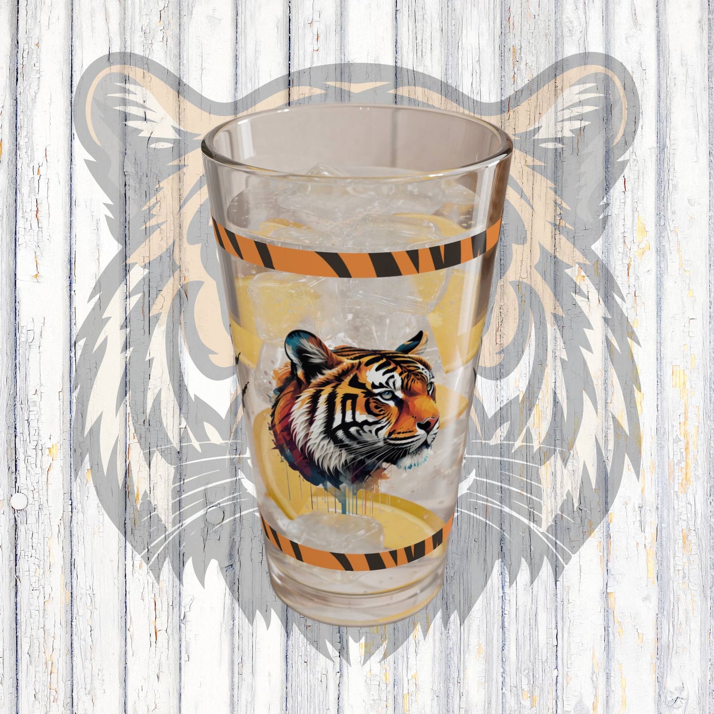 The Tiger Within 16oz Tiger Pint Glass - Inspiring Strength, Courage, and Empowerment