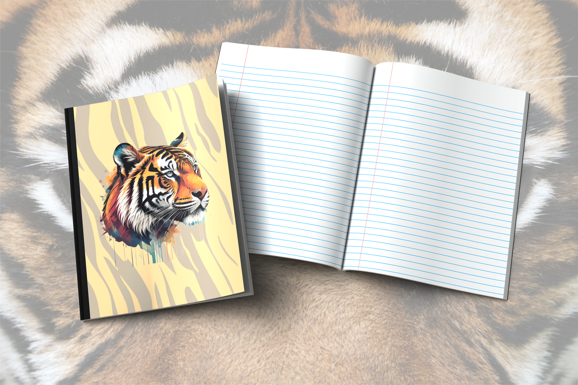 The Tiger Within: Tiger-Themed Composition Notebook