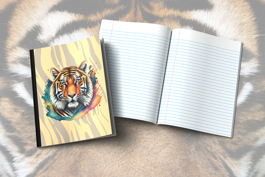 Tiger Tranquility Navigating Mental Health: Tiger-Themed Composition Notebook