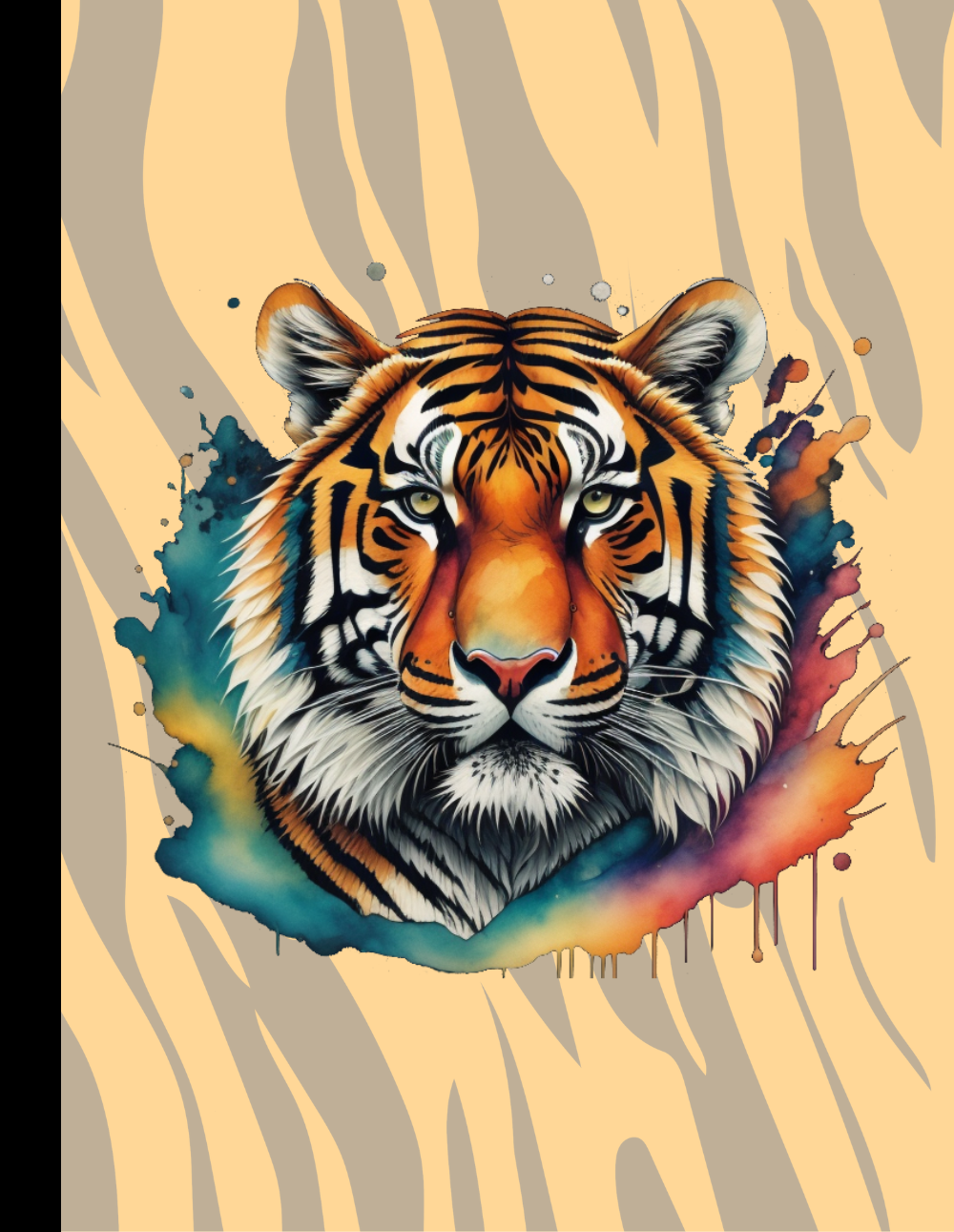 Tiger Tranquility Navigating Mental Health: Tiger-Themed Composition Notebook