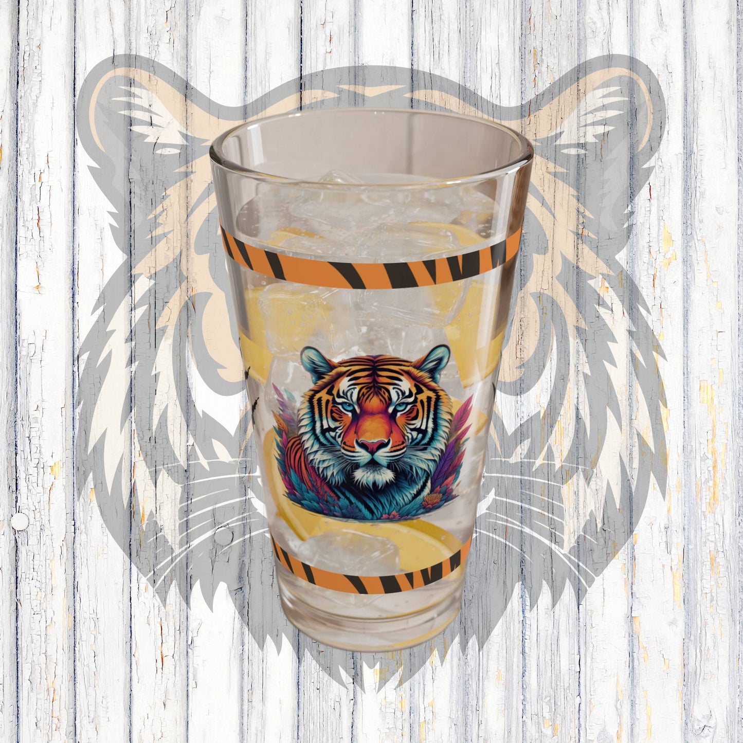 Tigers Resolve 16oz Tiger Pint Glass - Inspiring Strength, Courage, and Empowerment