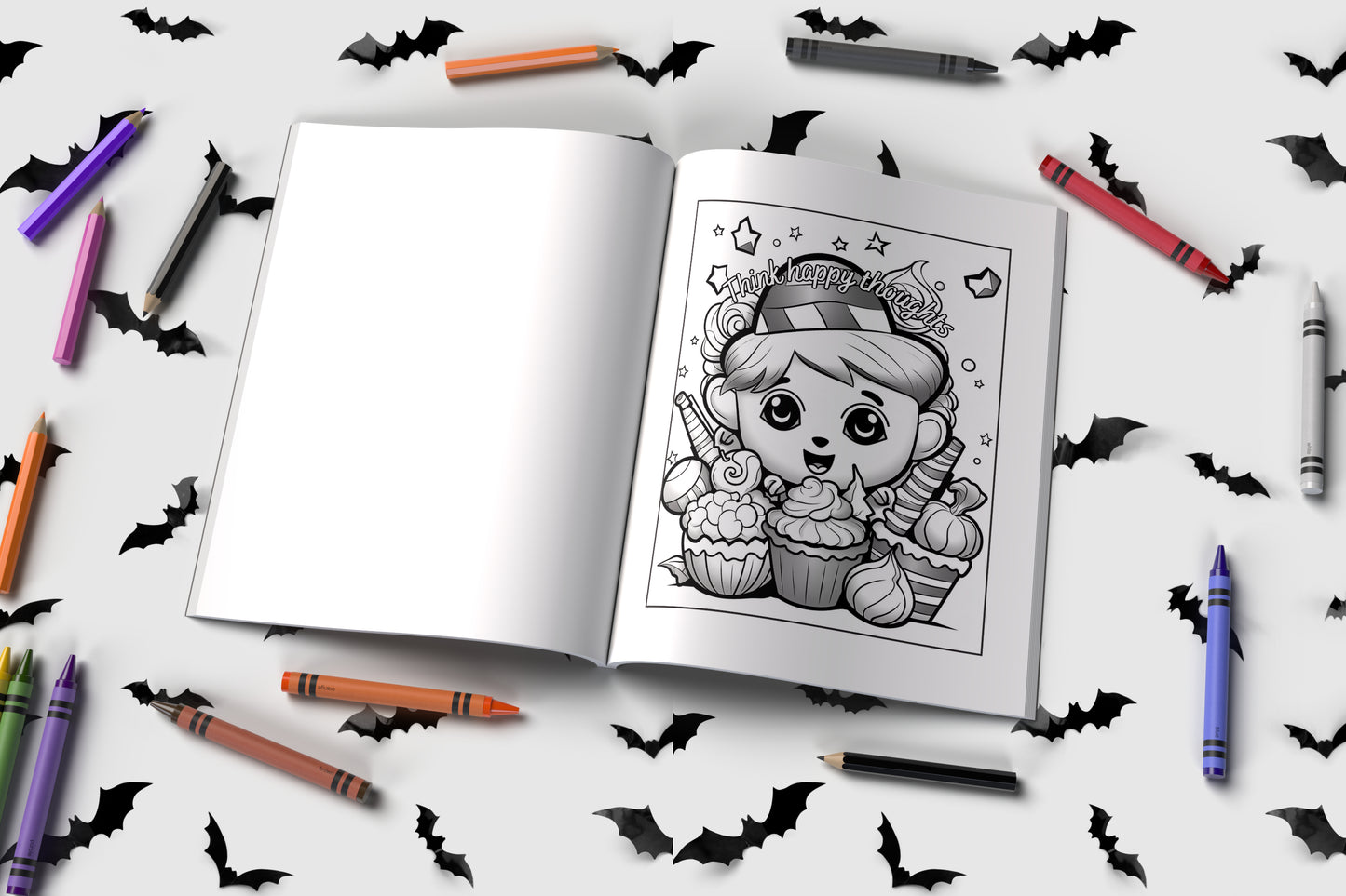 Halloween affirmation coloring book with mindful trick-or-treat fun