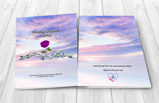 Shop our premium unbroken monthly affirmation gratitude journal 7 44 x 9 68 in from MySisterIsASurvivor.